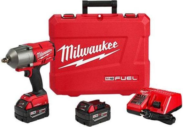 M18 Fuel™ 1/2" Drive Hog Ring Anvil 18 V Cordless 5.0 Ah Li-ion Impact Wrench Kit with ONE-KEY™ Wi Fi Module by MILWAUKEE - 2863-22 pa2
