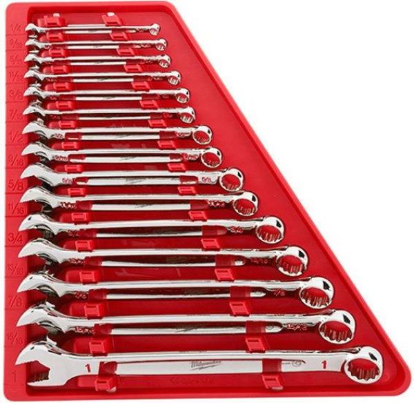 MAXBITE™ 15-piece 1/4" to 1" 12-Point Angled Head Combination Wrench Set by MILWAUKEE - 48-22-9415 pa4