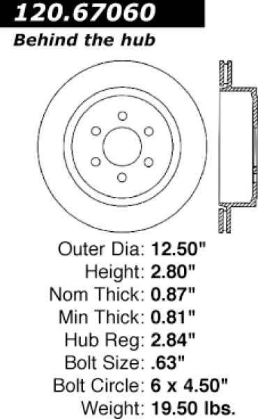 Rear Premium Rotor