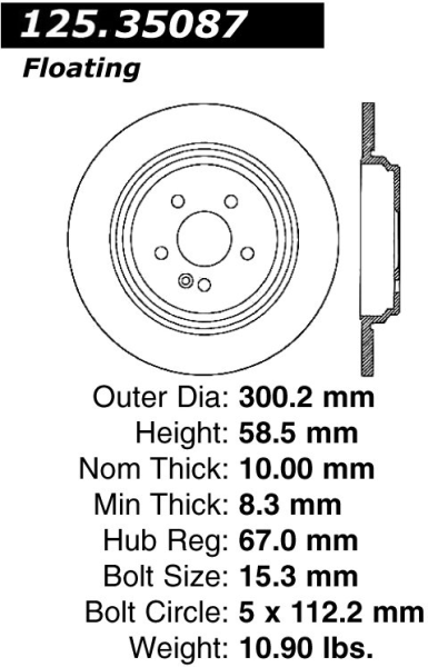 Rear Premium Rotor
