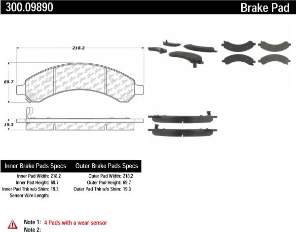 Rear Premium Semi Metallic Pads