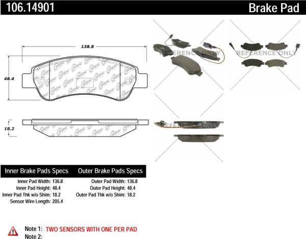 Rear Severe Duty Semi Metallic Premium Pad