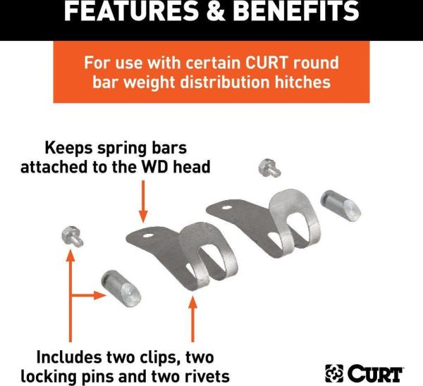 Weight Distribution Hitch Round Bar Retainer Package 17109 by CURT