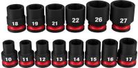 Purchase Top-Quality 1/2" Drive Metric 6-Point Standard Impact Socket Set (14 Pieces) by MILWAUKEE - 49-66-7013 pa3