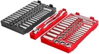 Purchase Top-Quality 1/4" Drive Ratchet and Socket Set, 50 Pieces by MILWAUKEE - 48-22-9486 pa5