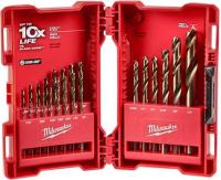 Purchase Top-Quality 23-Piece RED HELIX™ Cobalt Fractional Drill Bit Set by MILWAUKEE - 48-89-2338 pa1