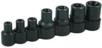 Purchase Top-Quality Mixed Drive Size External Torx Alloy Steel Socket Set, 7 Pieces by LISLE - 26750 pa2